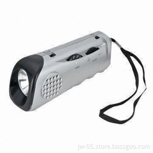 Promotional Torch with Siren Alarm Function and AM/FM Radio